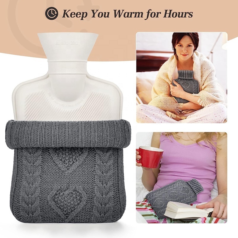 factory wholesale custom hot water bottles rubber waist belt hot water bag with cover heating pad for back pain