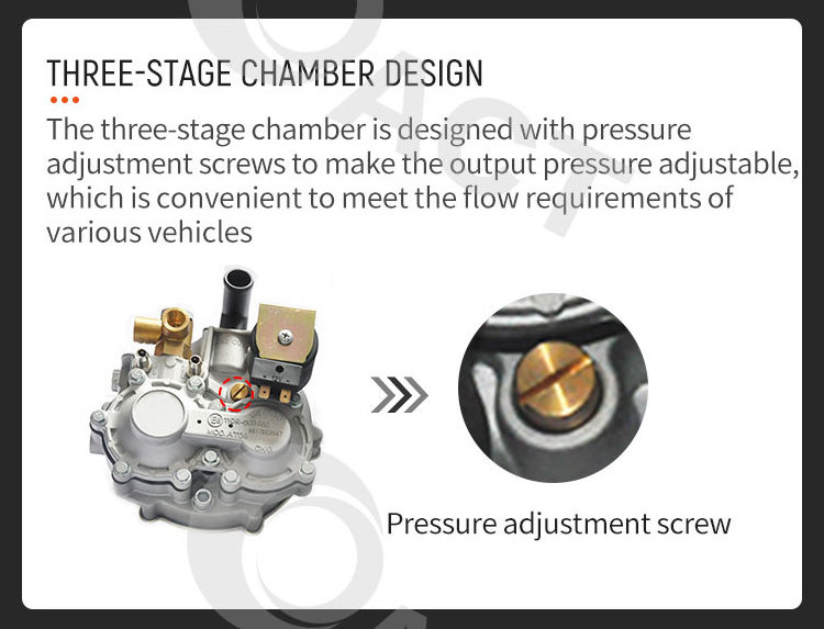 ACT CNG single point gas regulator/reducer AT04 for 4/6 cylinders car CNG auto parts for dual fuels