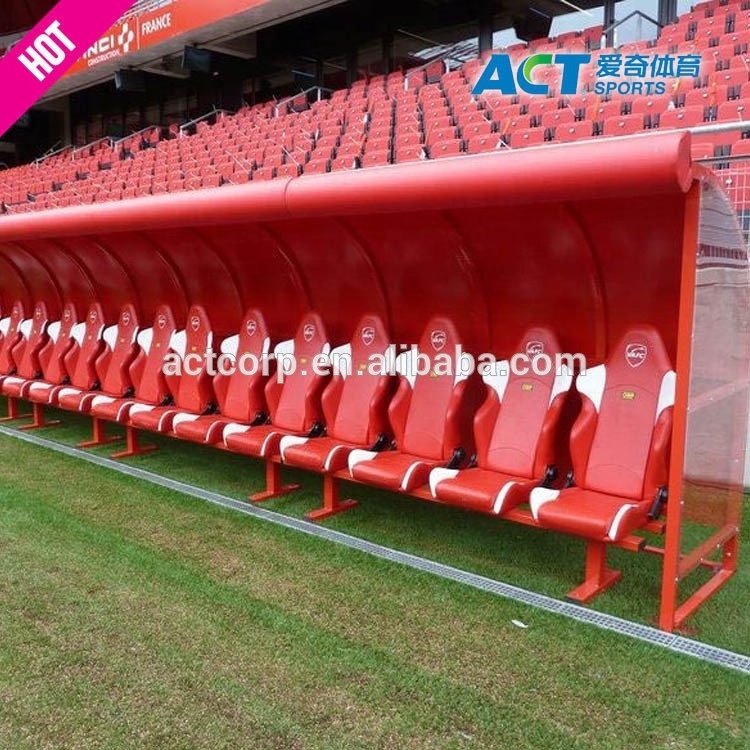 soccer benches sports team shelter stadium plastic outdoor seats