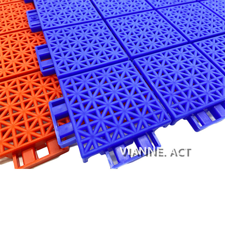 Cheap UV protected outdoor suspension interlocking PP sports flooring sports courts tiles for sale