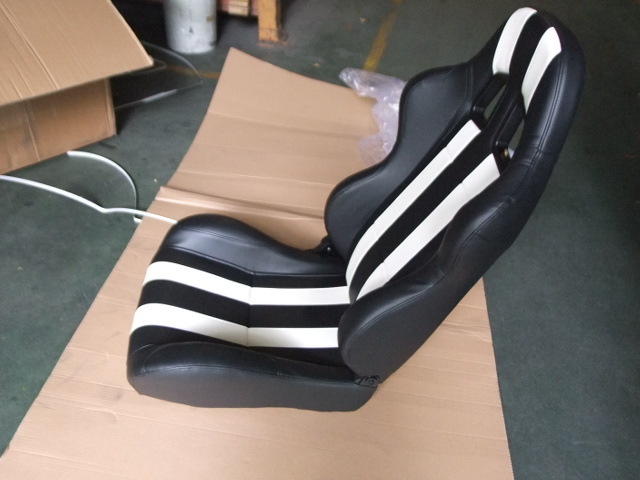 Black PVC Carbon sports goods car racing seats