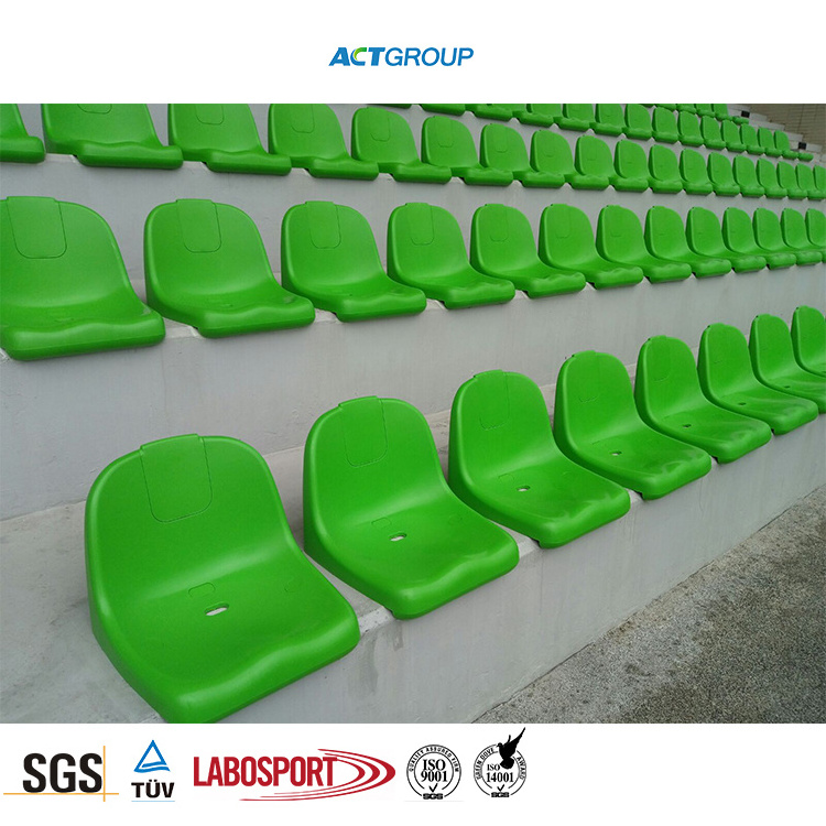 Soccer Plastic Stadium Seat Concrete Steps Base Installation plastic bucket chairs