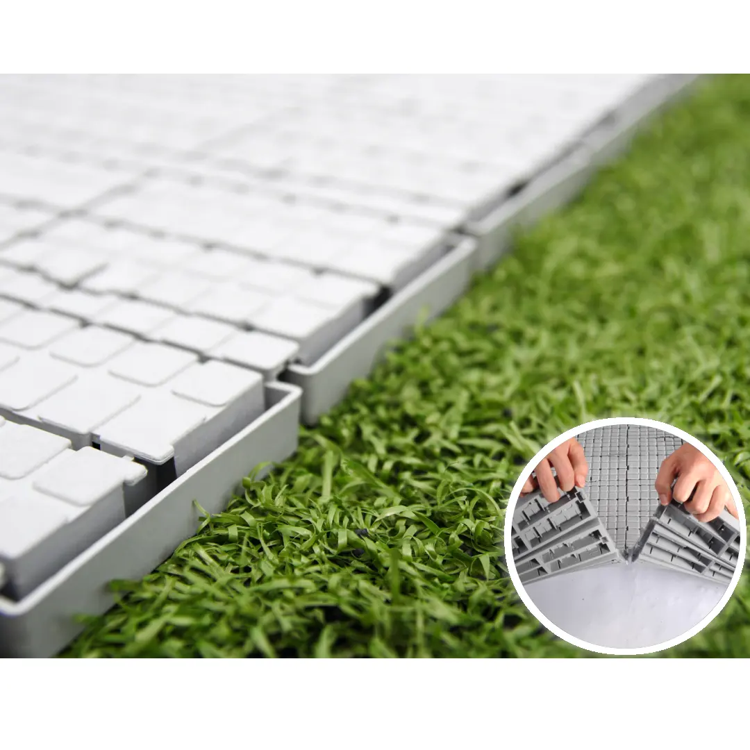 HOT selling Portable Plastic Protection Cover temporary flooring For Football Pitch Artificial Turf grass