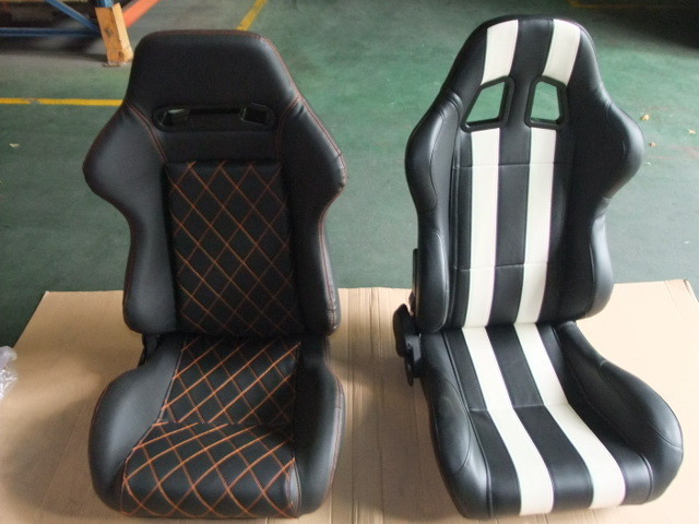 Black PVC Carbon sports goods car racing seats