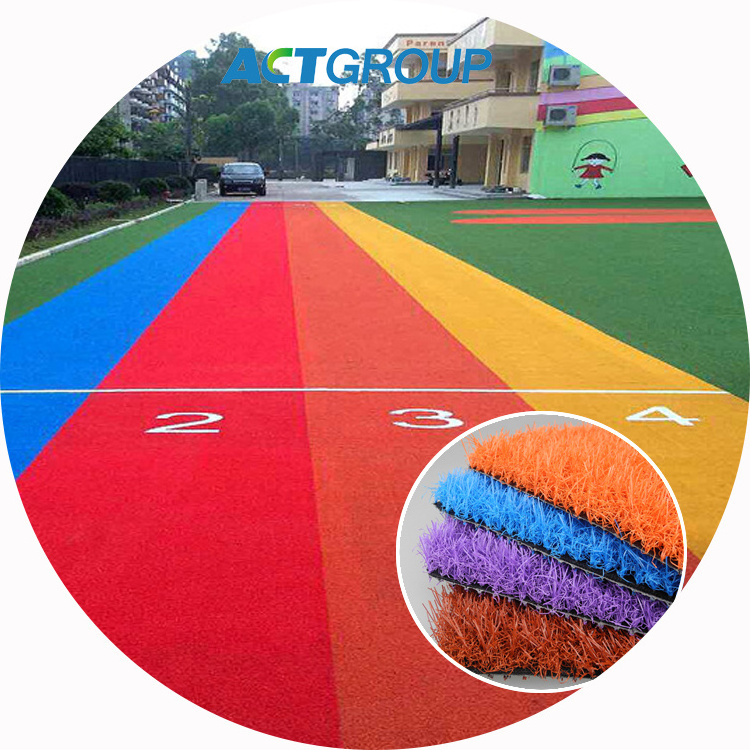 Landscape synthetic turf grass,colorful artificial grass for playground