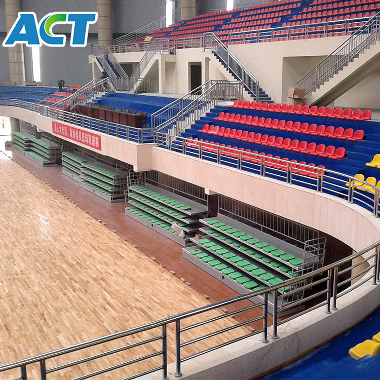 retractable gym bleachers tip up stadium seat  telescopic bleachers