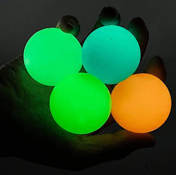 ActEarlier Relieve Anti Stress Stick Wall Ball Sticky Glow Sticky Ceiling Splat Target Ball Catch Throw Balls