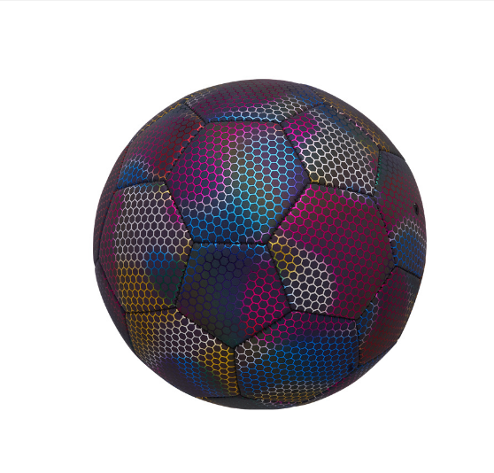 ActEarlier Official Size Custom Print Glow In The Dark Holographic Soccer Ball Reflective Football