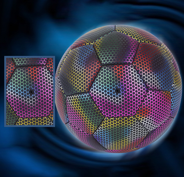 ActEarlier Official Size Custom Print Glow In The Dark Holographic Soccer Ball Reflective Football