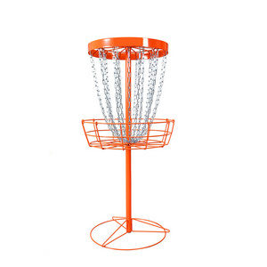 ActEarlier Heavy Duty 24-Chains Disc Golf Course Basket Portable Disc Golf Target Disc Golf Basket