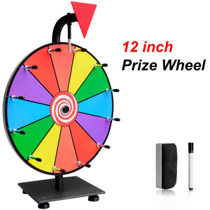 ActEarlier Custom advertising lucky display casino roulette wheel dry erase color 12 inch Casino Prize Wheels