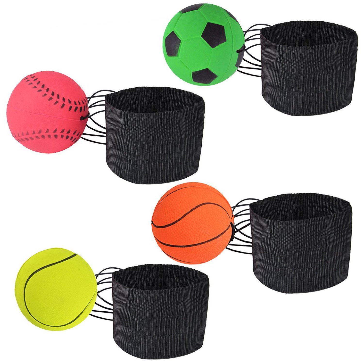 ActEarlier Sponge Rubber High Bounce Ball Elastic String Sports With Strap Wrist Training