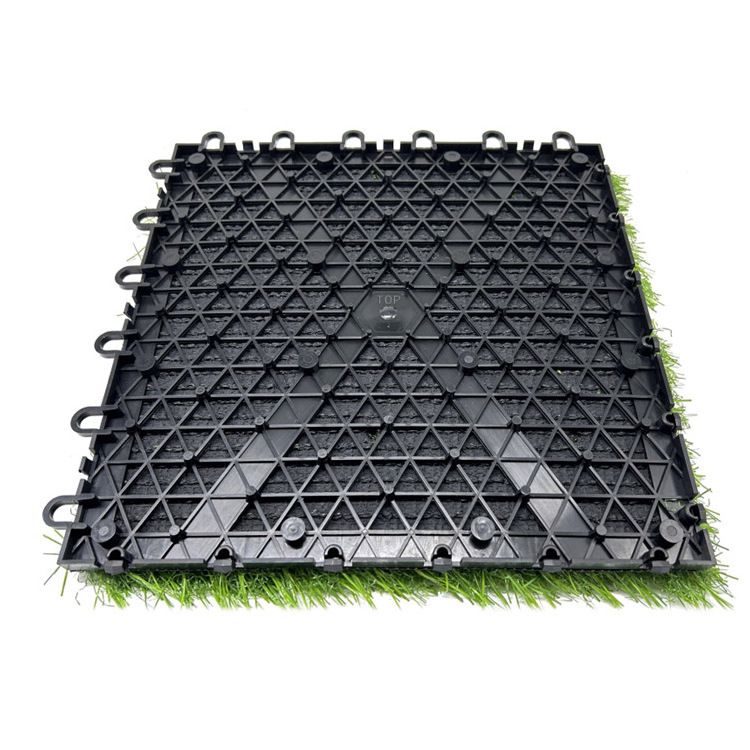 Interlocking synthetic turf artificial grass tile 30.48x30.48cm