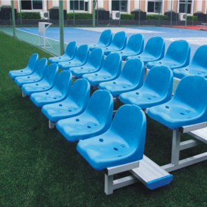 Stadium temporary movable stand 3 rows aluminum bleachers with plastic stadium seat