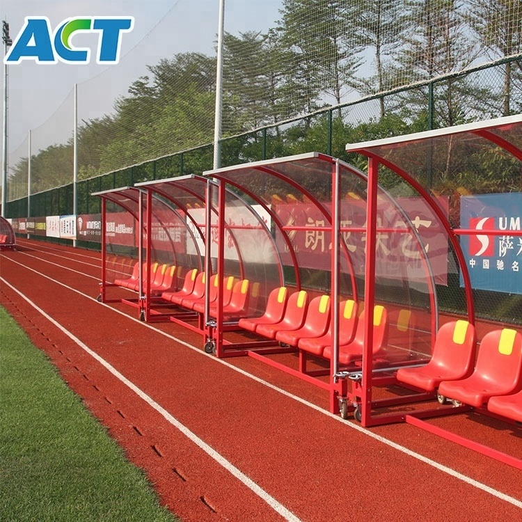 Luxury portable dugouts player bench with racing stadium chair for sport stadium