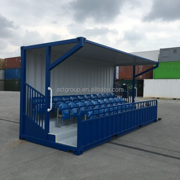 Modular sports field grandstand seating container tribune for sale