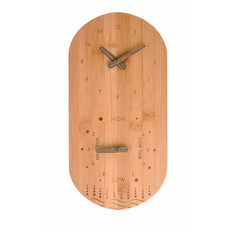 Wholesale Large Minimalist Modern Design Digital Decorative Wooden Bird Sound Tide Wall Clock For Living Room