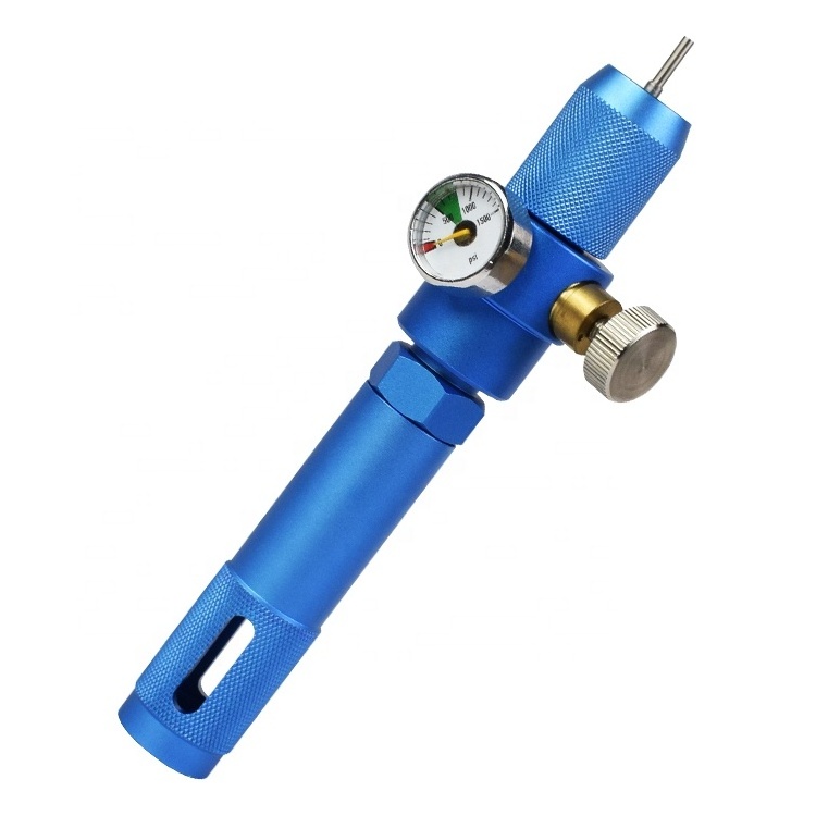 Action Union Factory Adjustable Tactical Gear 12g CO2 Cartridge Cylinder Refill Gas Chargers With Valve PSI Gauge