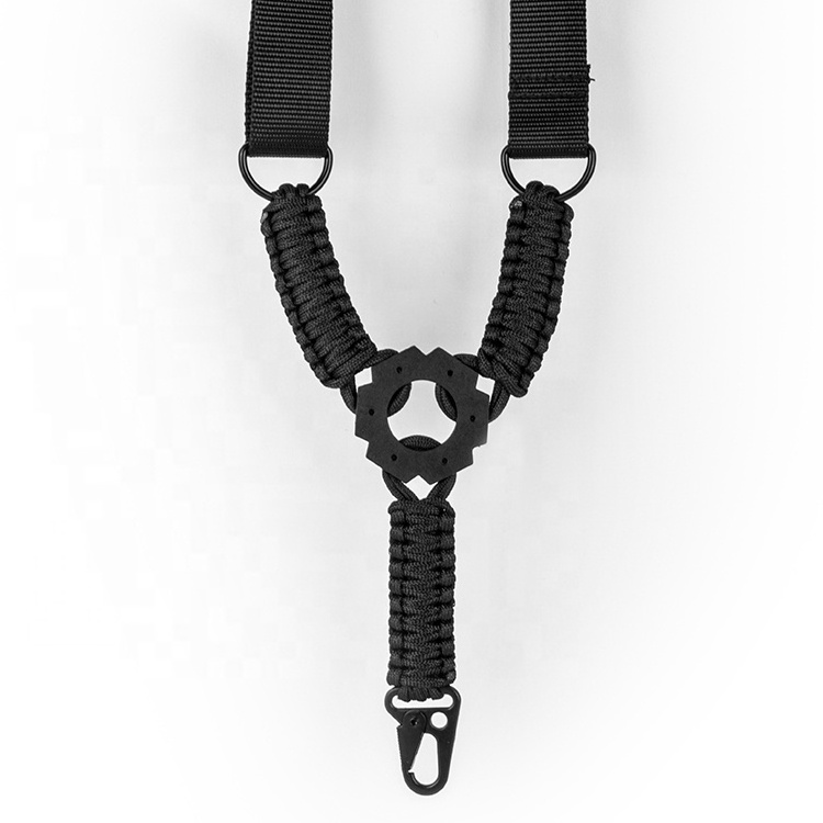 Action Union Adjustable Nylon Tactical Vertical Single 1 point Gun Sling shoulder Strap with braided para-cord sling