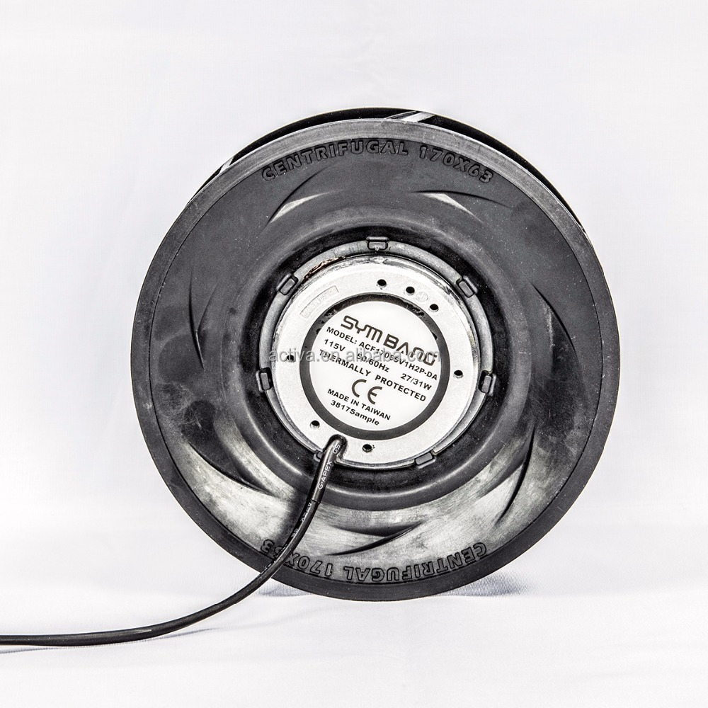 115v 230v 380v radial high cfm backward curved impeller fan (acf17065-da)