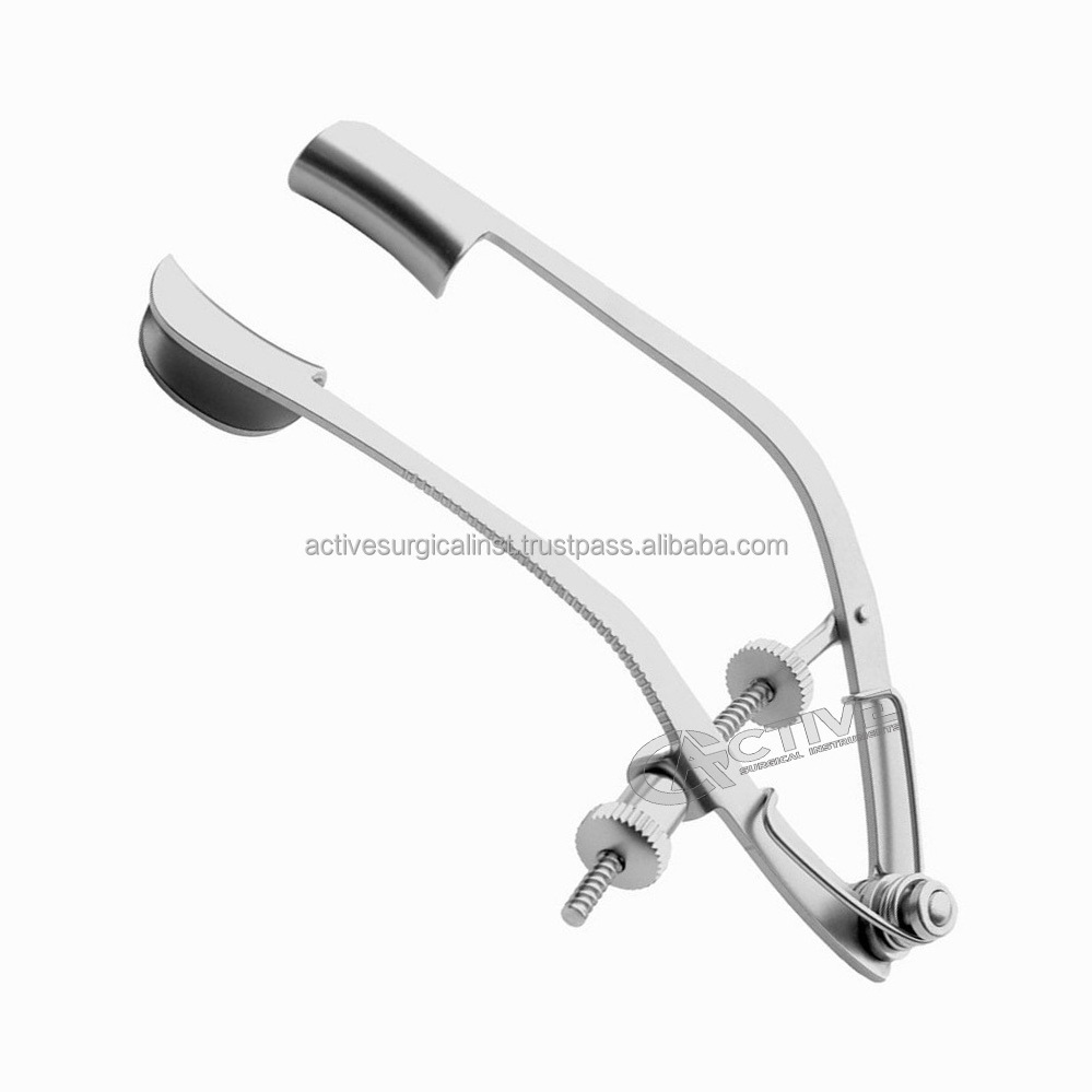 Superior Quality Lancaster Eye Speculum 15mm solid blades 35mm spread screw with stabilizing disk Surgical Ophthalmic Instrument