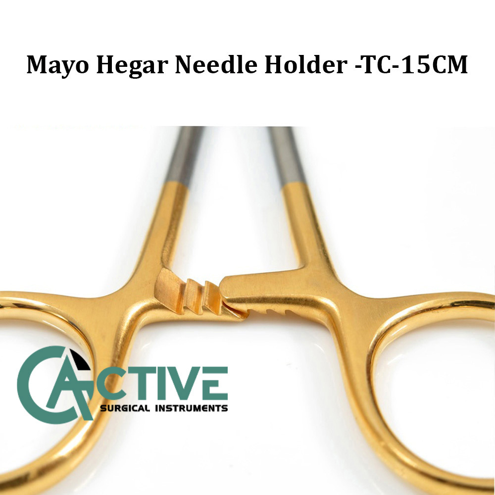 TC Mayo Hegar Needle Holder Forceps Surgical Forceps 15cm TC Tip Stainless Steel Surgical Instruments Reusable  CE Approved