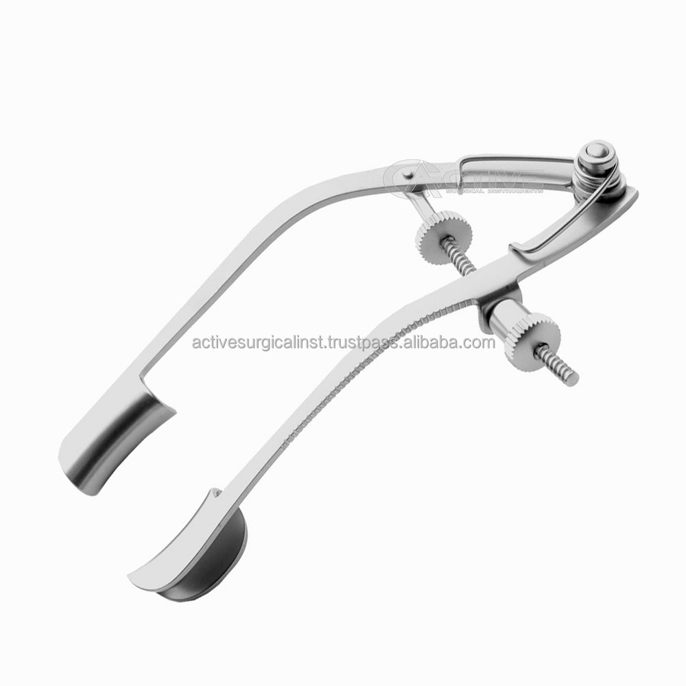 Superior Quality Lancaster Eye Speculum 15mm solid blades 35mm spread screw with stabilizing disk Surgical Ophthalmic Instrument