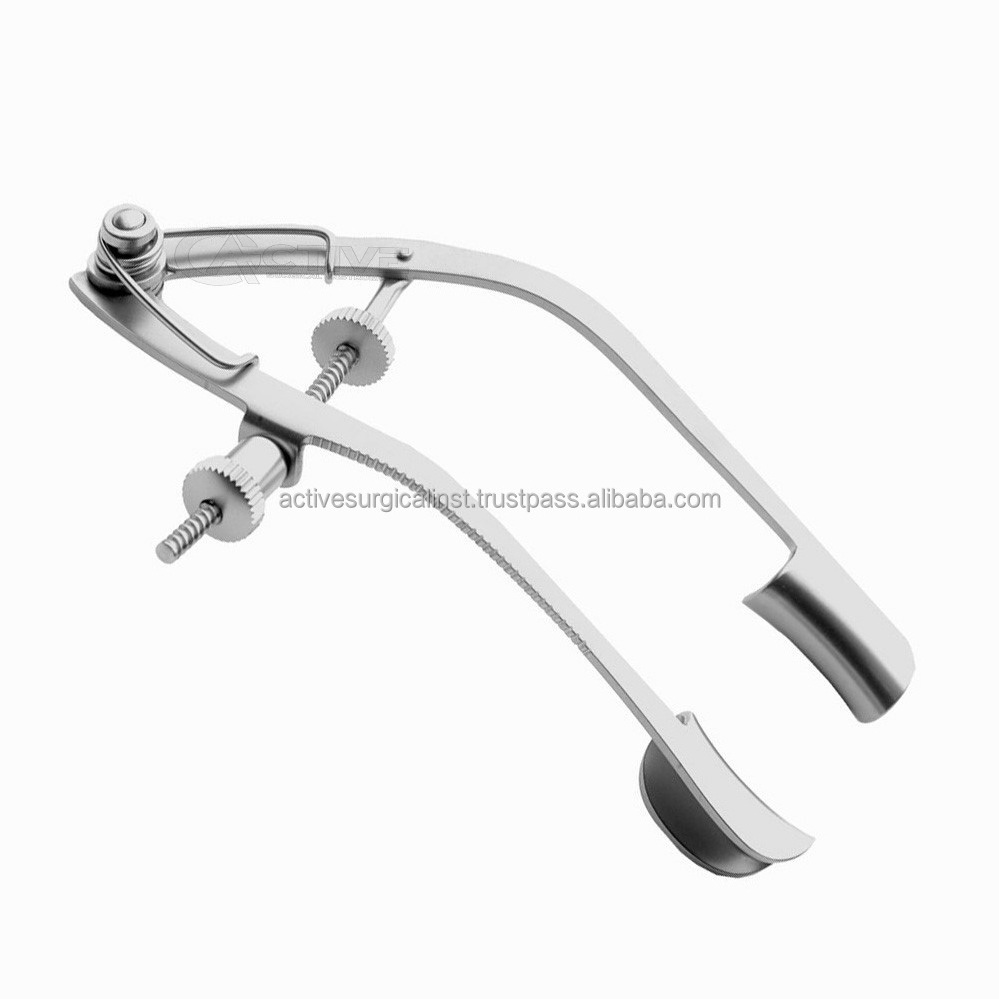 Superior Quality Lancaster Eye Speculum 15mm solid blades 35mm spread screw with stabilizing disk Surgical Ophthalmic Instrument