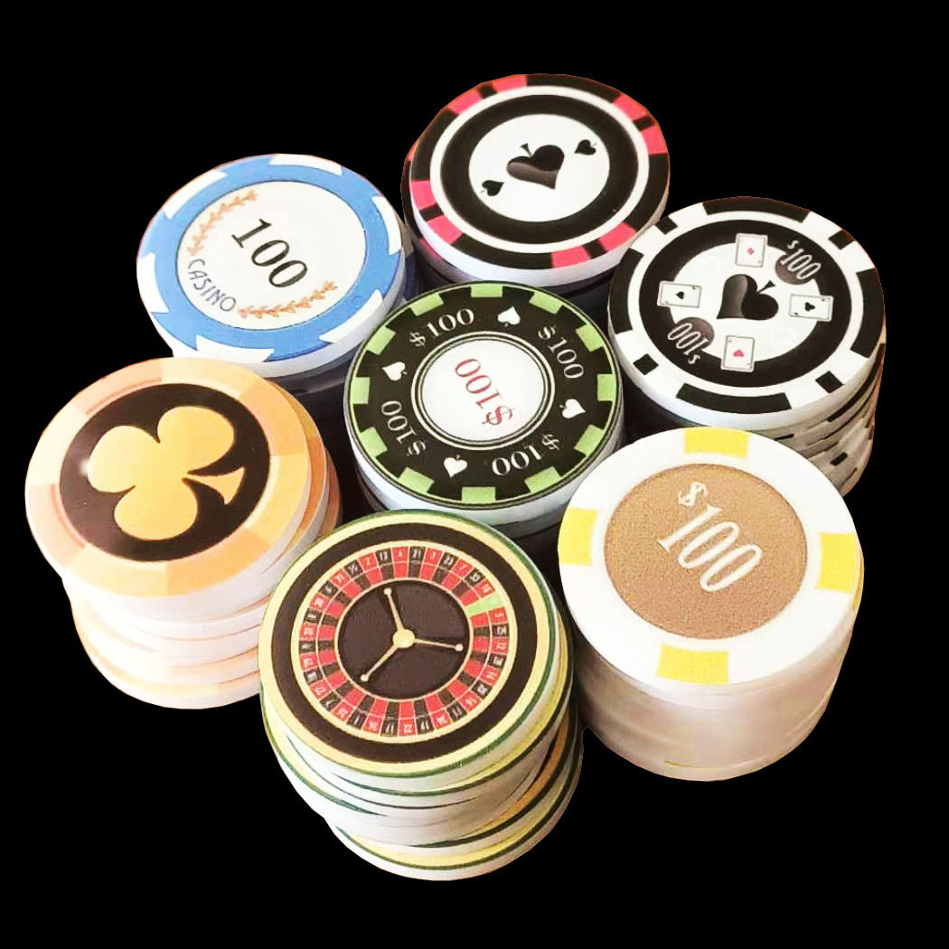 Wholesale Casino Custom Poker Chips Ceramic 100 Piece Set 14g Clay Poker Chips