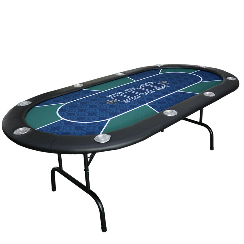 Profesional 10 Players Casino Table Gambling Mat Custom Folding Texas Hold'em Poker Table