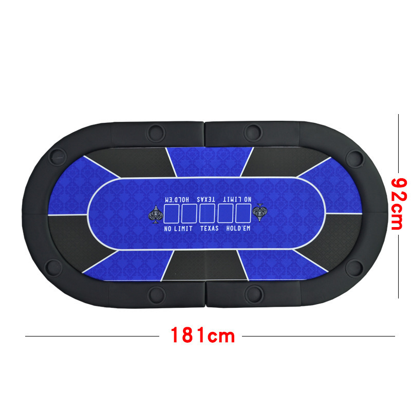 Profesional 10 Players Casino Table Gambling Mat Custom Folding Texas Hold'em Poker Table