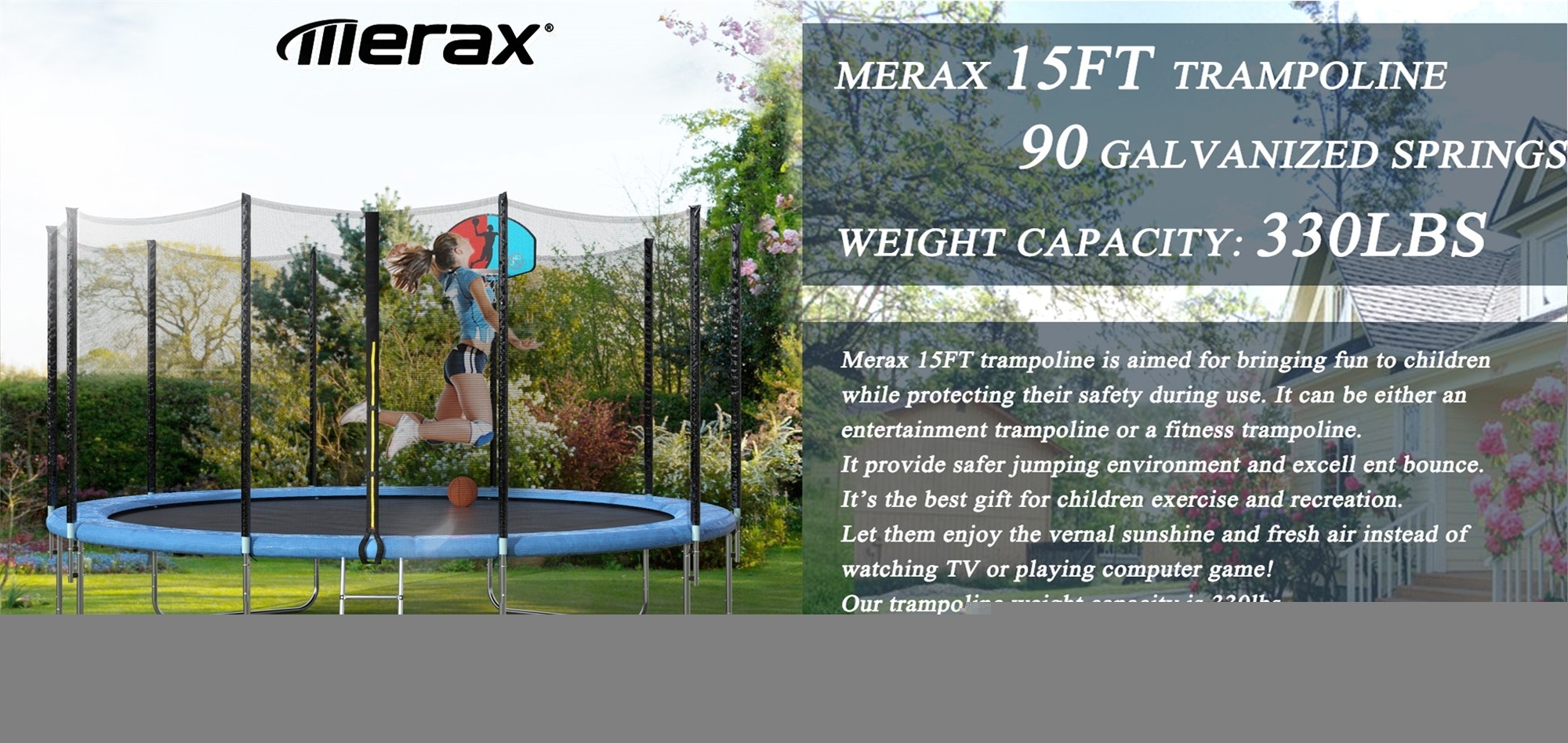 10FT 12FT 14FT 16FT Children Big Large Tent Outdoor Trampoline Park With Basketball Hoop