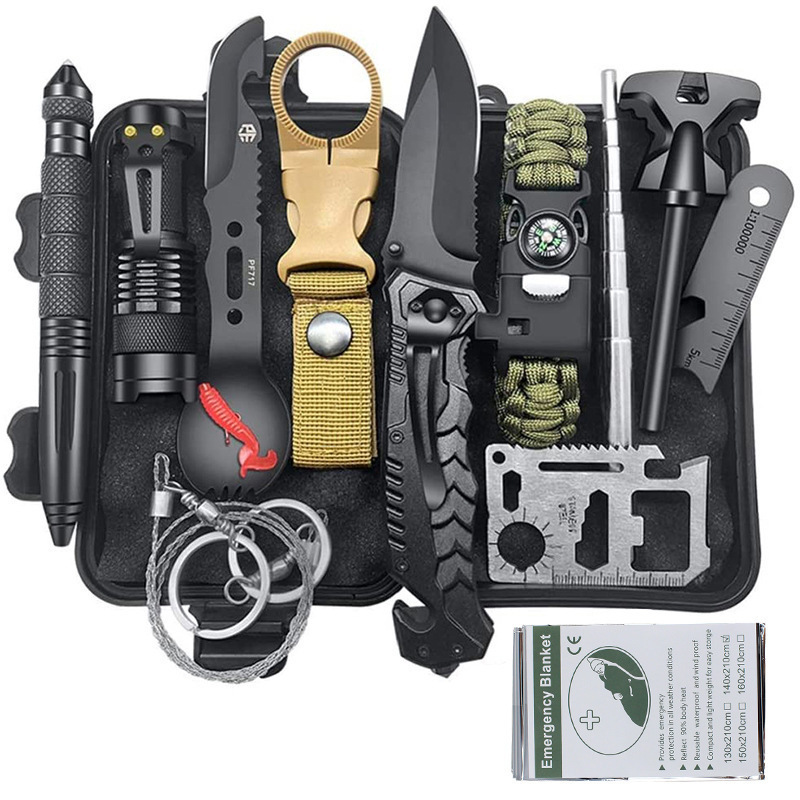 Multifunction Camping EDC Tool Kit SOS Tool Gear Storage Box Outdoor Survival Kit