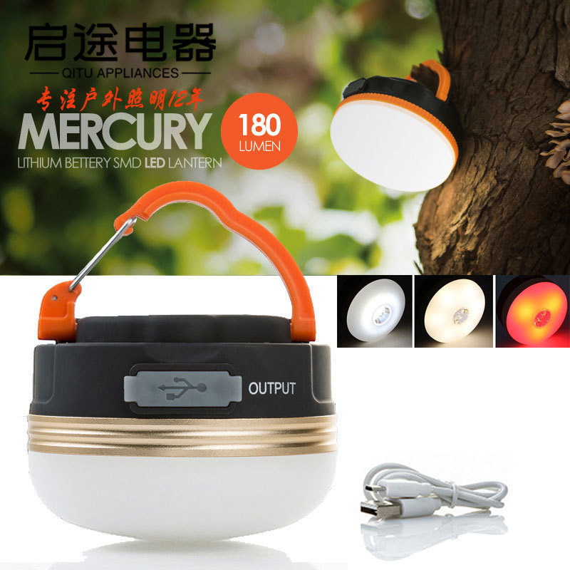 Outdoor Hanging Camping Light Portable Batteries LED Camping Lantern Lamp