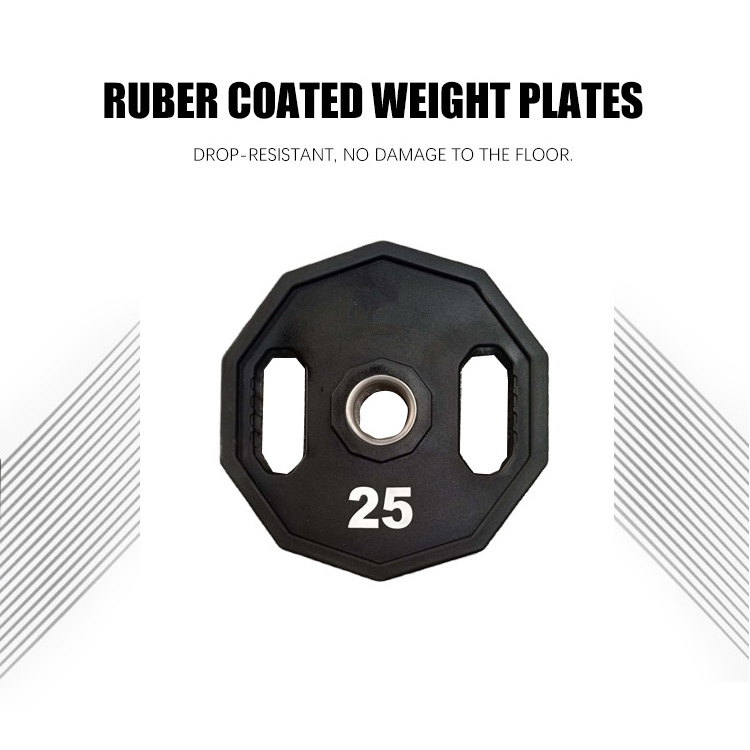 gym fitness rectangular cpu 45 lb urethane calibrated weight plates