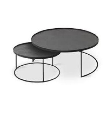 Wholesale  End Table top Snack Side Table with Black Slim End Table for Sofa Couch and Bed