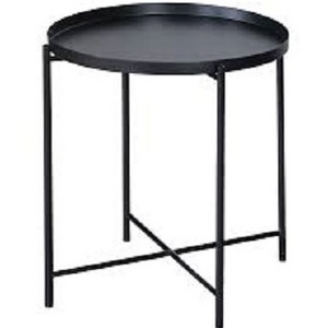 Wholesale  End Table top Snack Side Table with Black Slim End Table for Sofa Couch and Bed