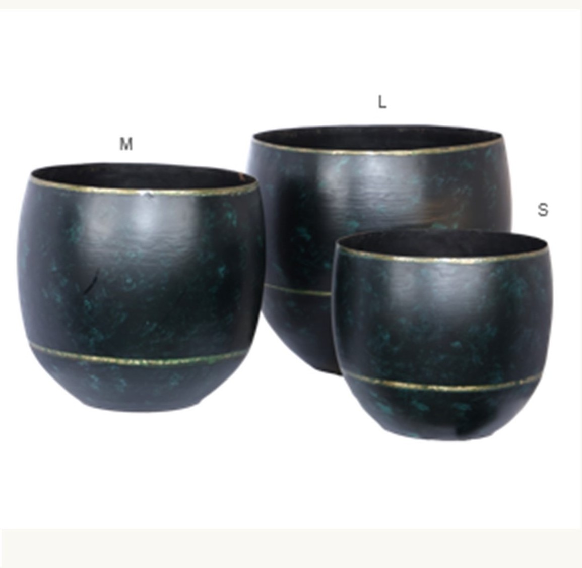 Wholesale Outdoor glazed pottery Outdoor clay planters Metal flower pots Garden plant customize color made in Acube Industries