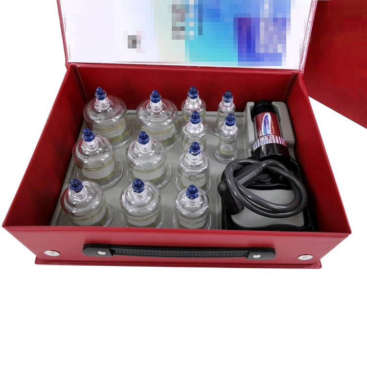 12 Cupping Cups Household Pull Out Vacuum Cupping Kit Traditional Chinese Therapy Cupping Set