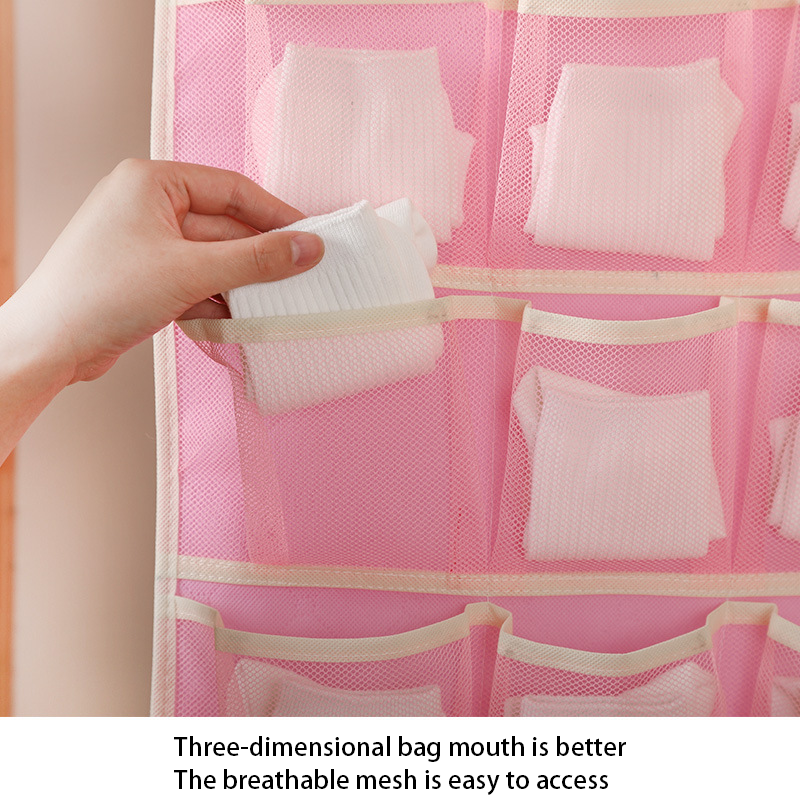 storage hanging bag household wall decoration socks storage bag wardrobe underwear bra double-sided storage hanging bag