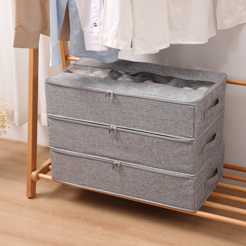 Foldable Under Bed Organizer Home Shoes Storage Box Drawer Organizer Transparent Dustproof Shoes Cabinet Bag Closet Organizer