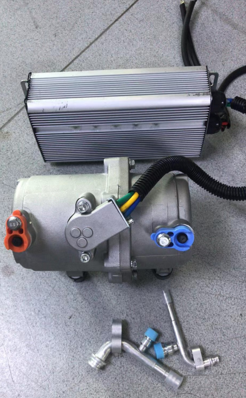 Universal Electric Car Air Conditioner Compressor 12V 24V 48V Ningbo Standard Universal Electric Air Conditioning Set 12 Volts a