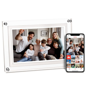 Porta Retrato Digital 5x7 Acrylic Picture Frames 10inch Clear Acrylic Magnetic Picture 10.1inch Acrylic bulk digital photo frame