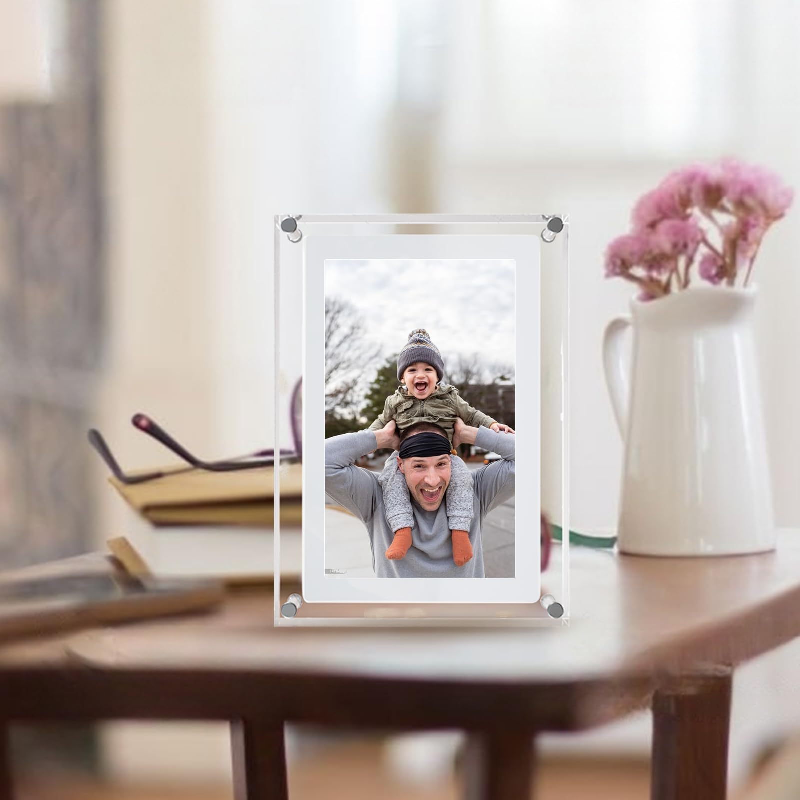 Porta Retrato Digital 5x7 Acrylic Picture Frames 10inch Clear Acrylic Magnetic Picture 10.1inch Acrylic bulk digital photo frame