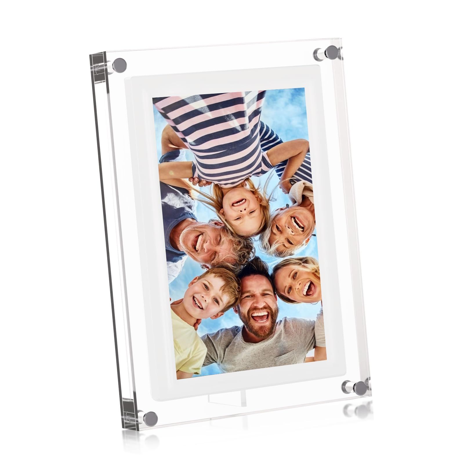 Porta Retrato Digital 5x7 Acrylic Picture Frames 10inch Clear Acrylic Magnetic Picture 10.1inch Acrylic bulk digital photo frame