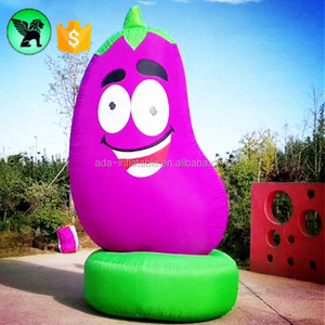 Advertising Eggplant Cartoon Inflatable Customized 3m Giant Inflatable Eggplant For Promotional A6543