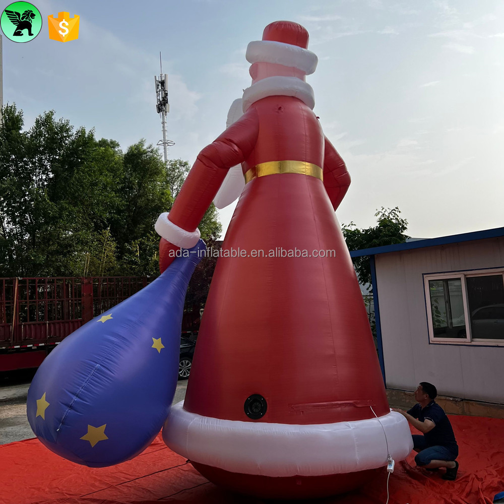 5.5m Giant Advertising Santa Claus Inflatable Decoration Customized Festival Event Inflatable Santa Claus For Holiday A9707