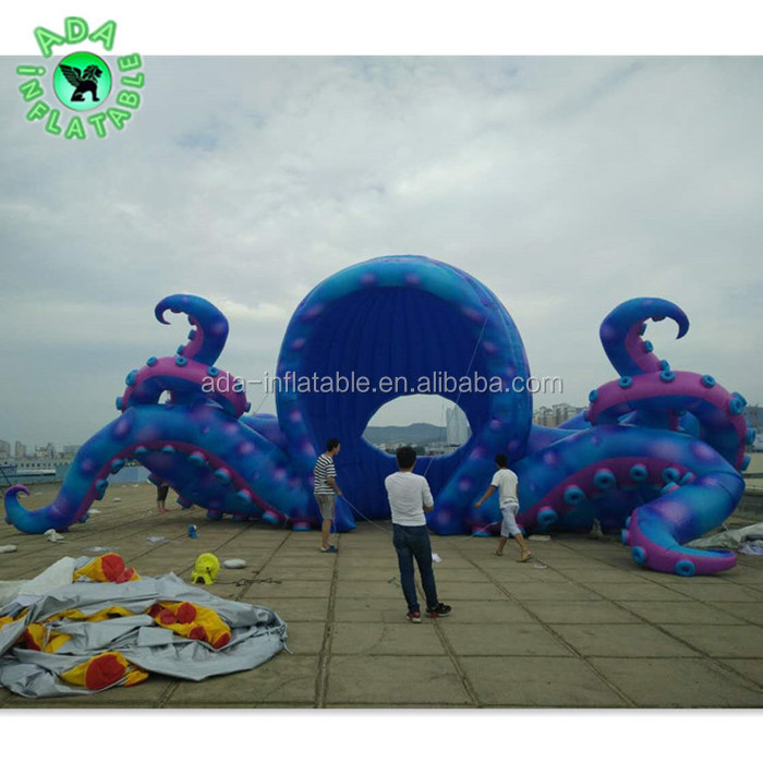 Festival Event Octopus Inflatable Giant 16m Blue Octopus Legs Inflatable For Advertising Y178