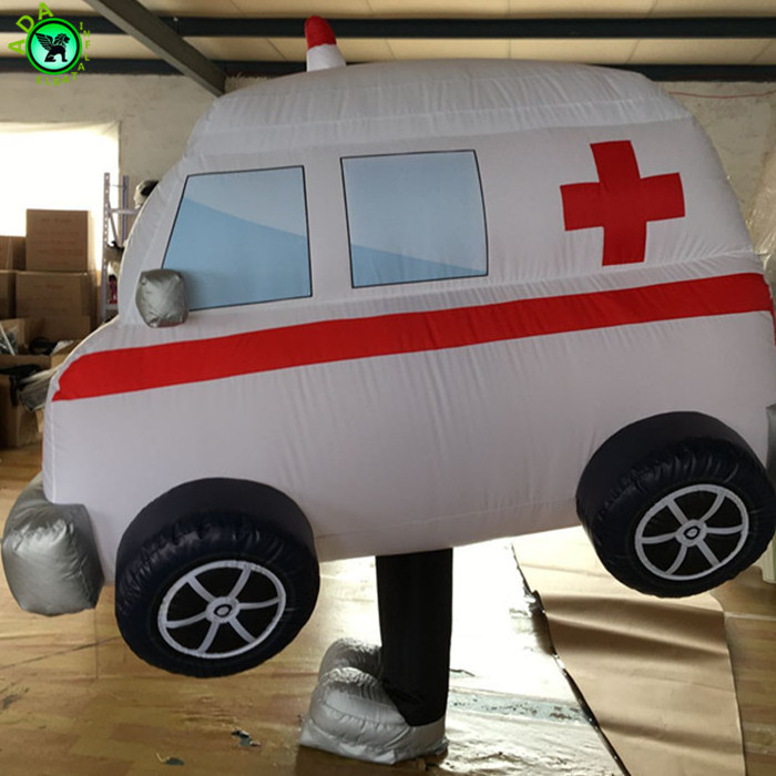 2m high realistic car model costume inflatable ambulance costume for event ST773