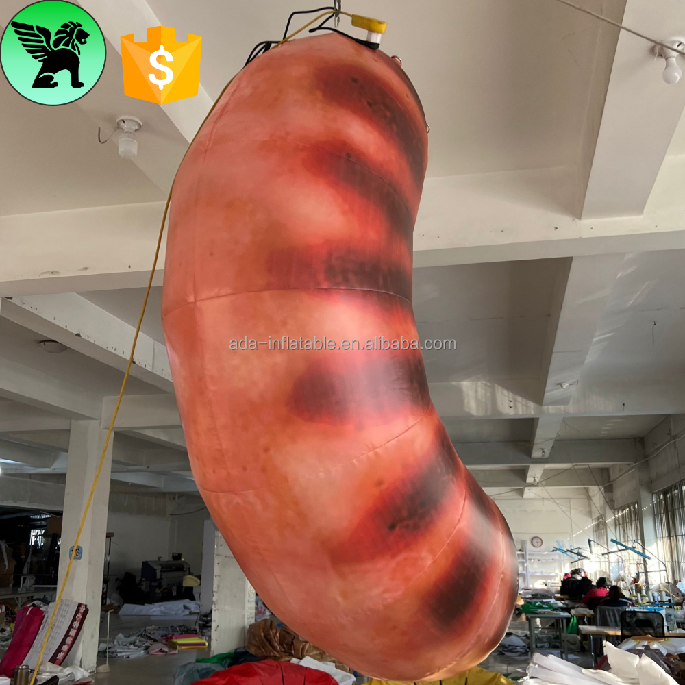 Advertising Promotional Inflatable Fast Food Customized Festival Giant Inflatable Hanging Hot Dog For Event A10514